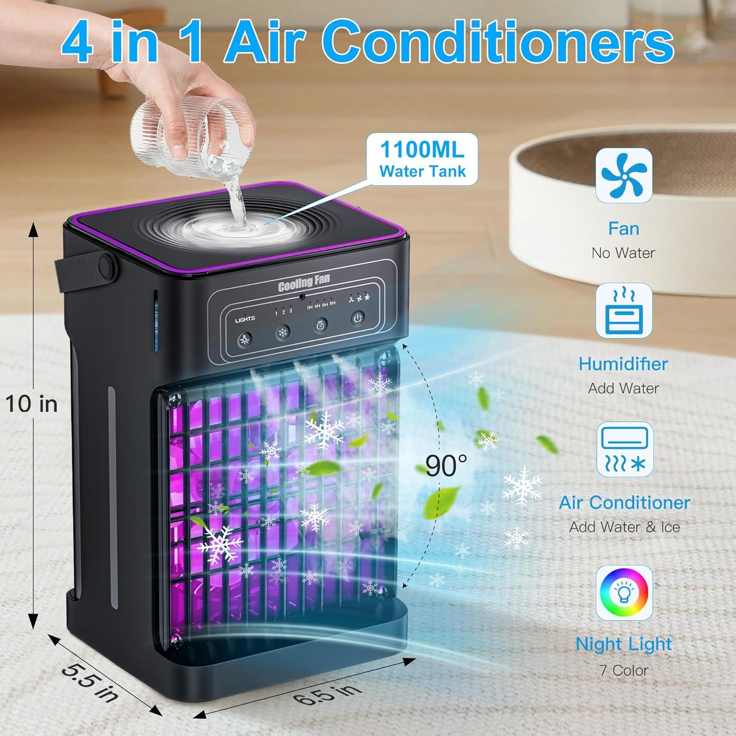 Aire Acondicionado Portátil Podafu MX003 4-en-1 1.36kg