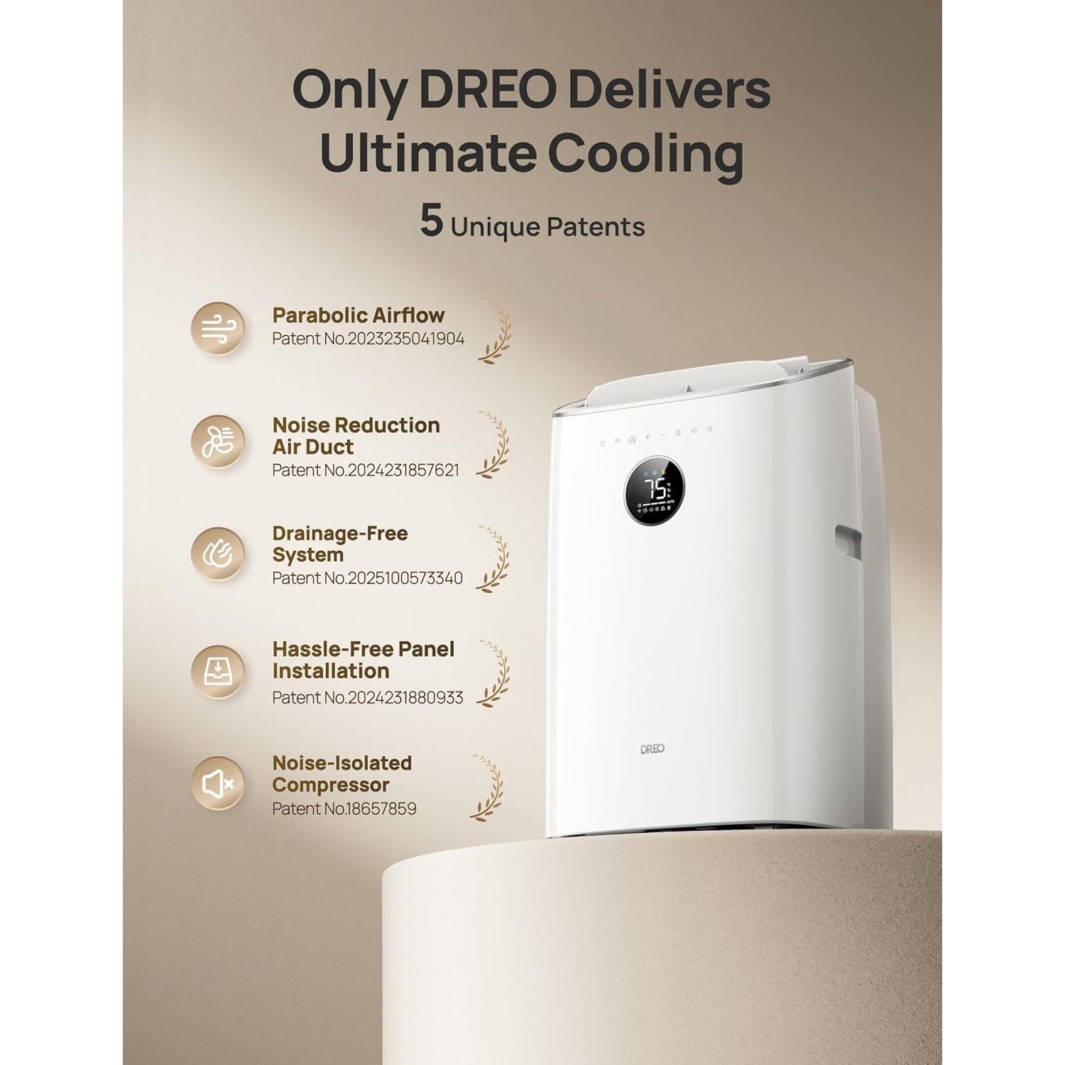 Aire Acondicionado Portátil Dreo 8000 BTU Inteligente Blanco