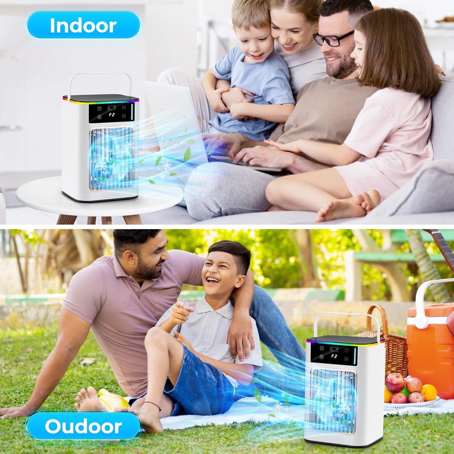 Acondicionador de Aire Portátil CHNENOMME 900ml 4 Velocidades