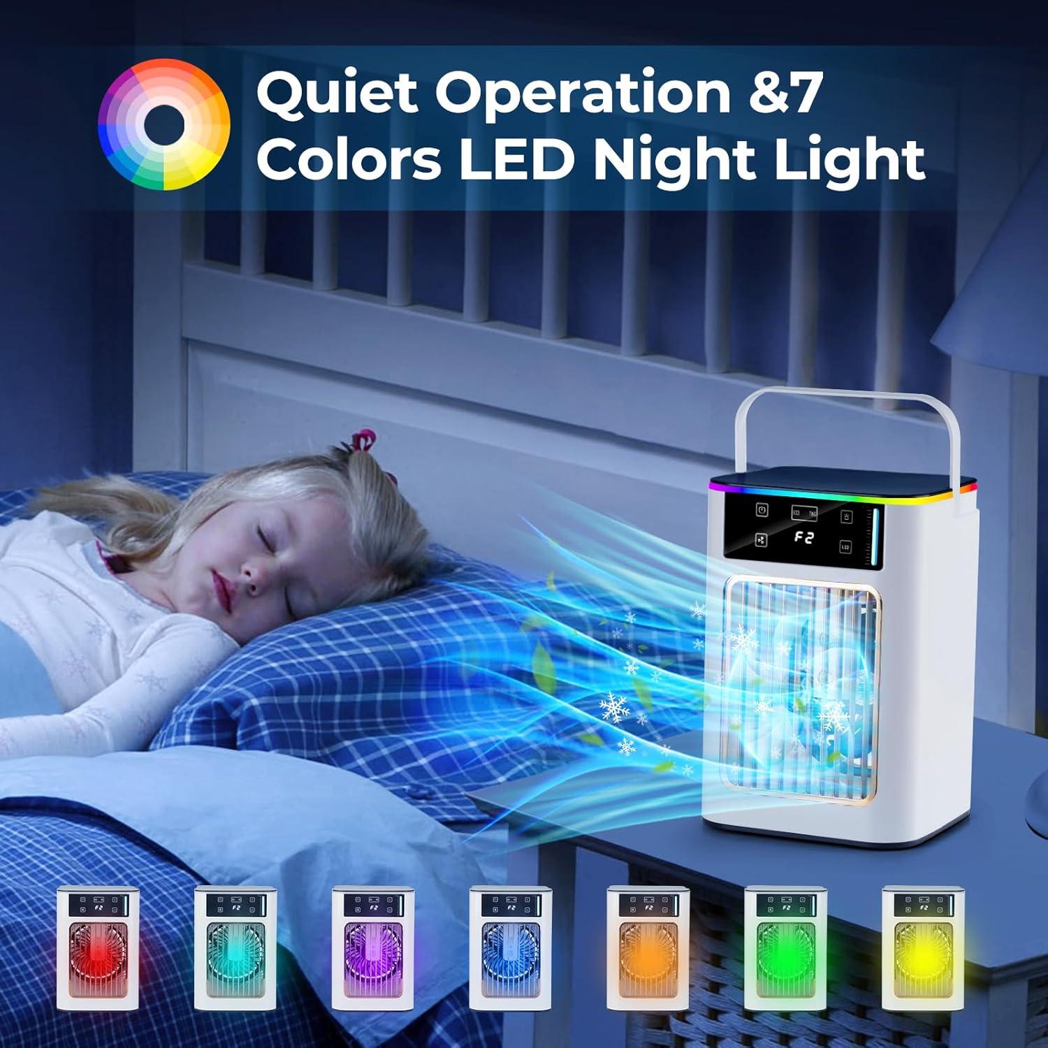 Acondicionador de Aire Portátil CHNENOMME 900ml 4 Velocidades