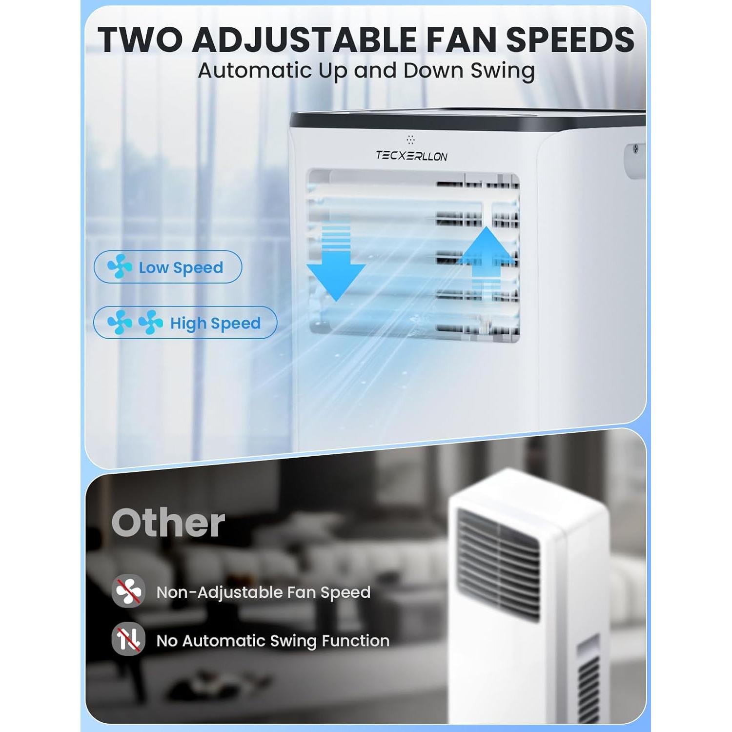 Aire Acondicionado Portátil 10,000 BTU TECXERLLON 4-en-1