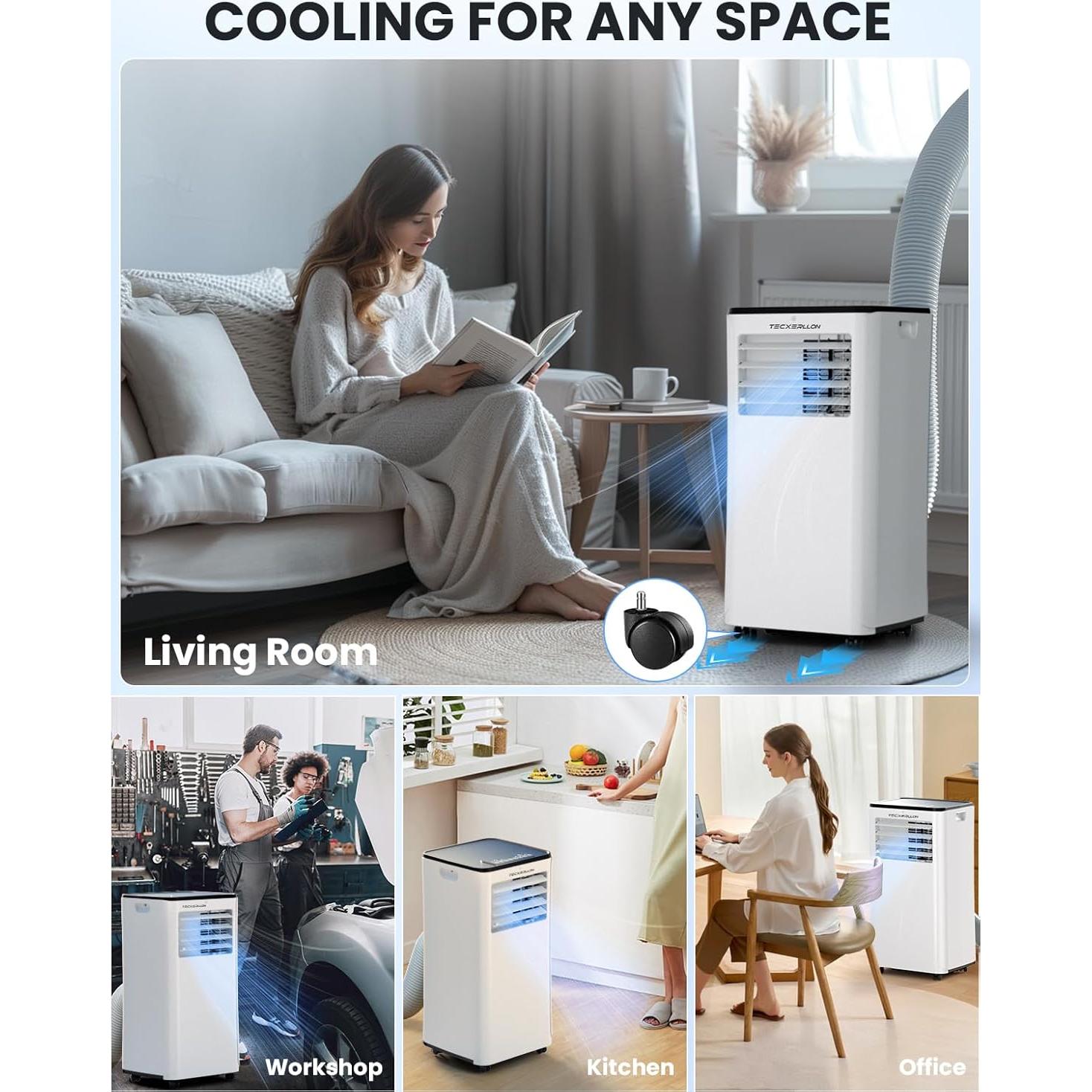 Aire Acondicionado Portátil 10,000 BTU TECXERLLON 4-en-1