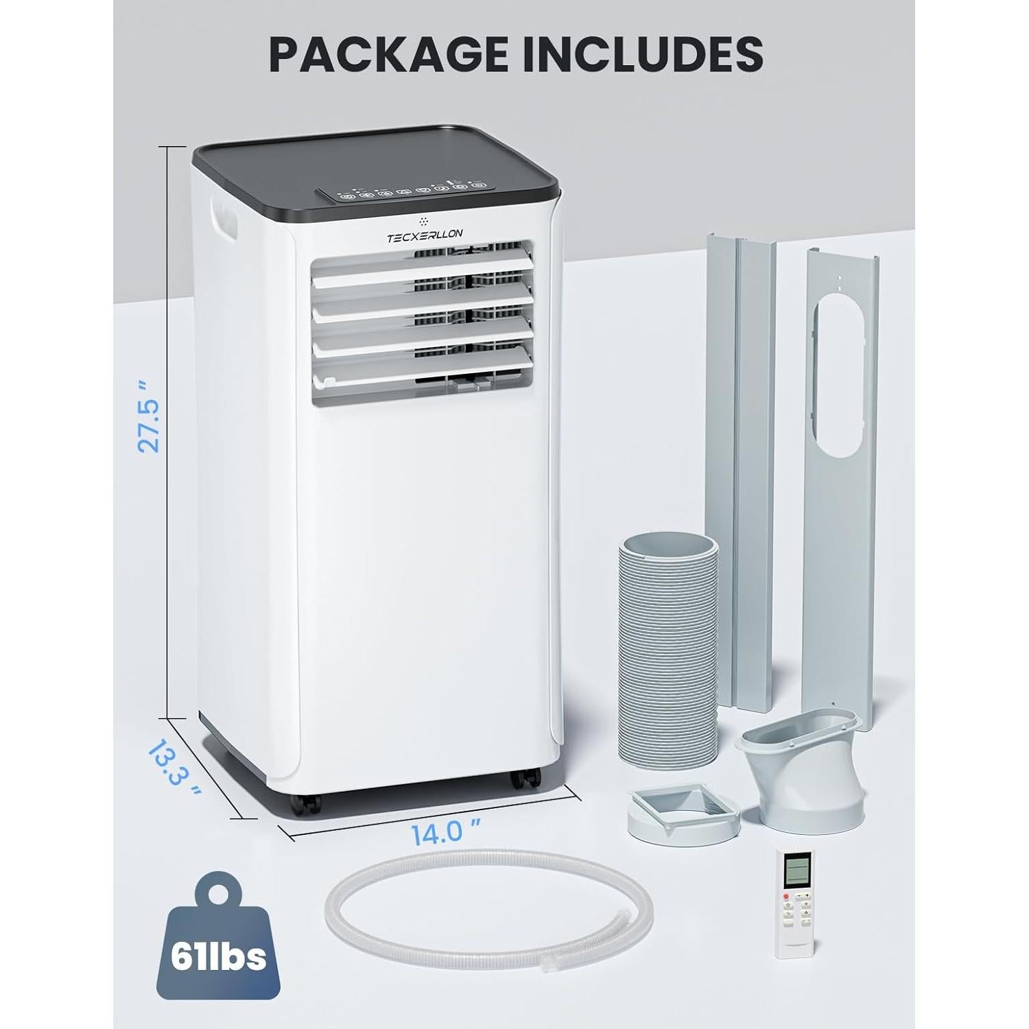 Aire Acondicionado Portátil 10,000 BTU TECXERLLON 4-en-1