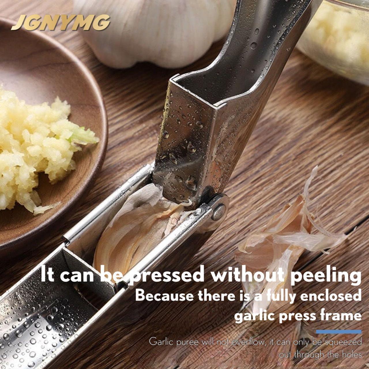 Prensa de Ajo JGNYMG de Acero Inoxidable, Multiusos y Ergonómica