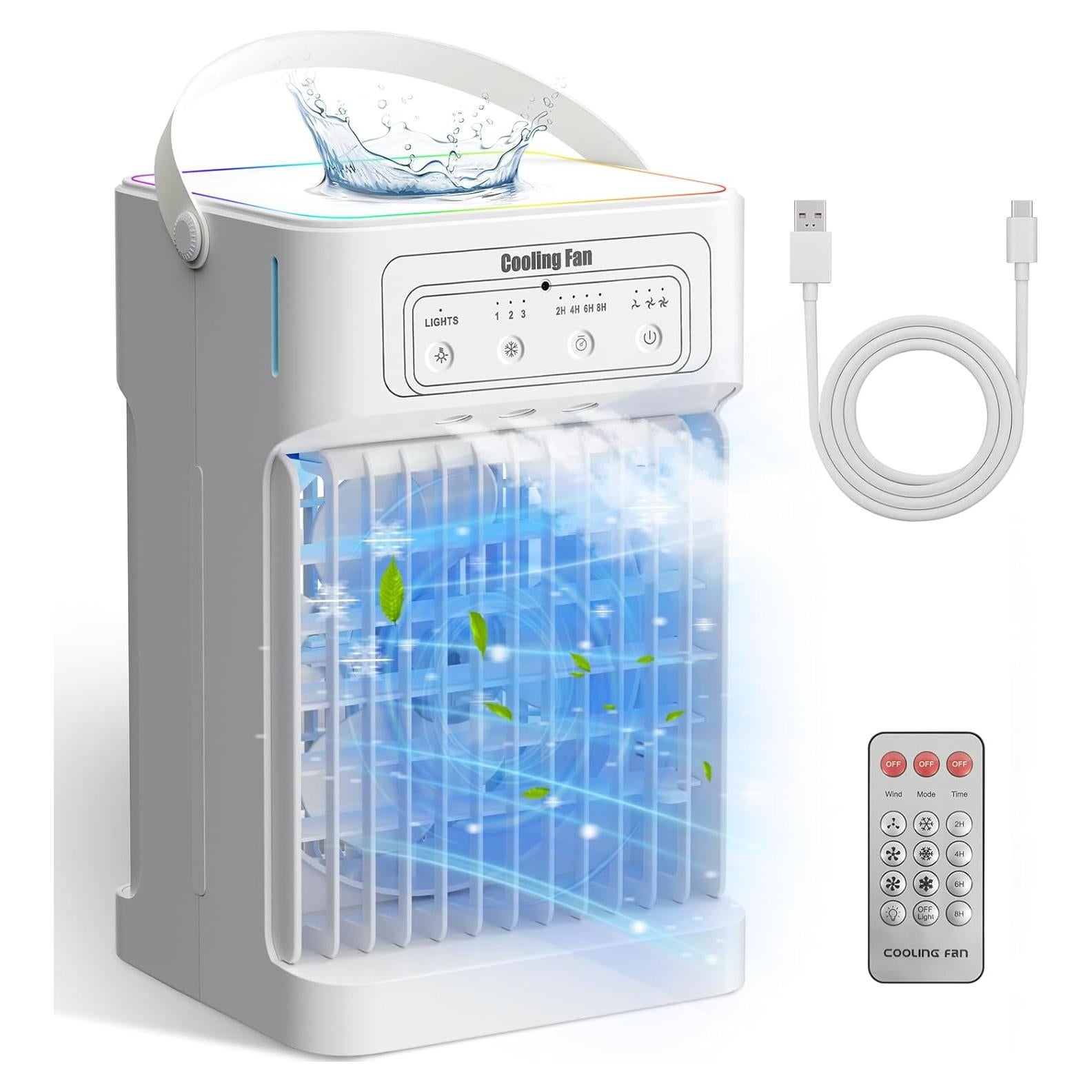 Acondicionador de Aire Portátil DFLU MX003 3 en 1 con Control Remoto