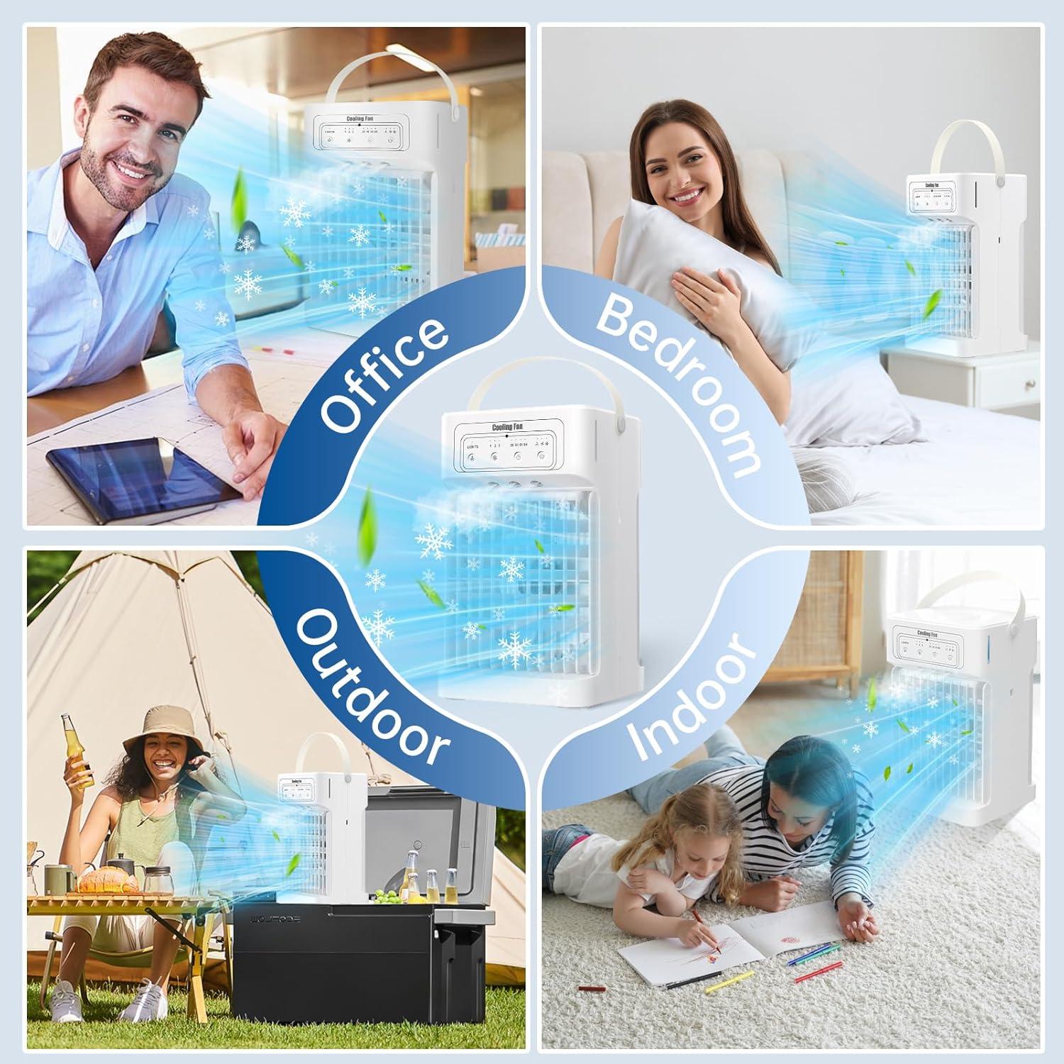 Acondicionador de Aire Portátil DFLU MX003 3 en 1 con Control Remoto