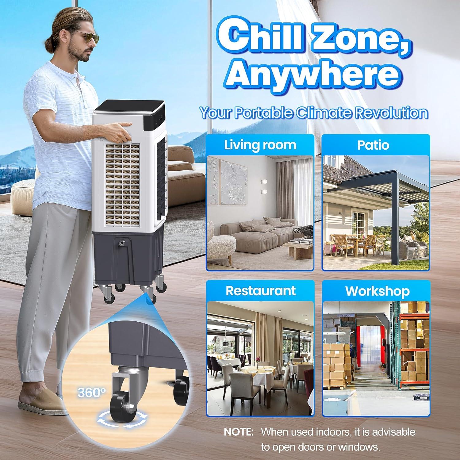 Enfriador de Aire Evaporativo Riseon ACF-23AR 3 en 1 24.6L