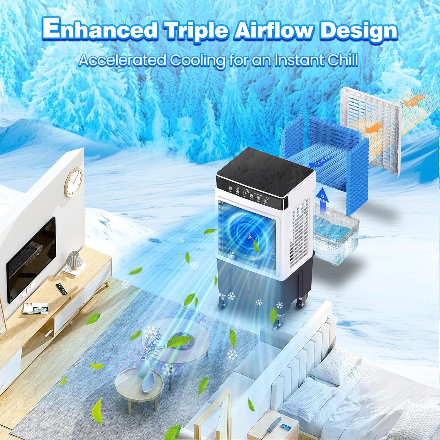 Enfriador de Aire Evaporativo Riseon ACF-23AR 3 en 1 24.6L