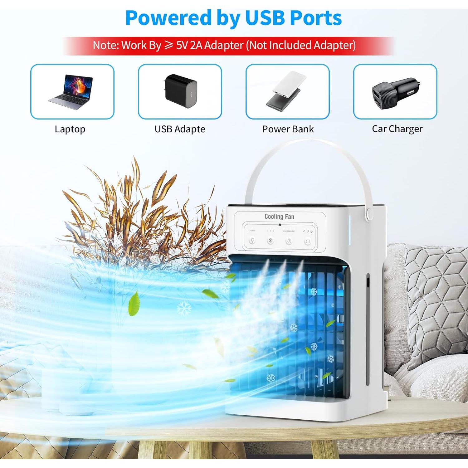 Acondicionador de Aire Portátil TIOKVIOP MX003 1100ml 3 Velocidades