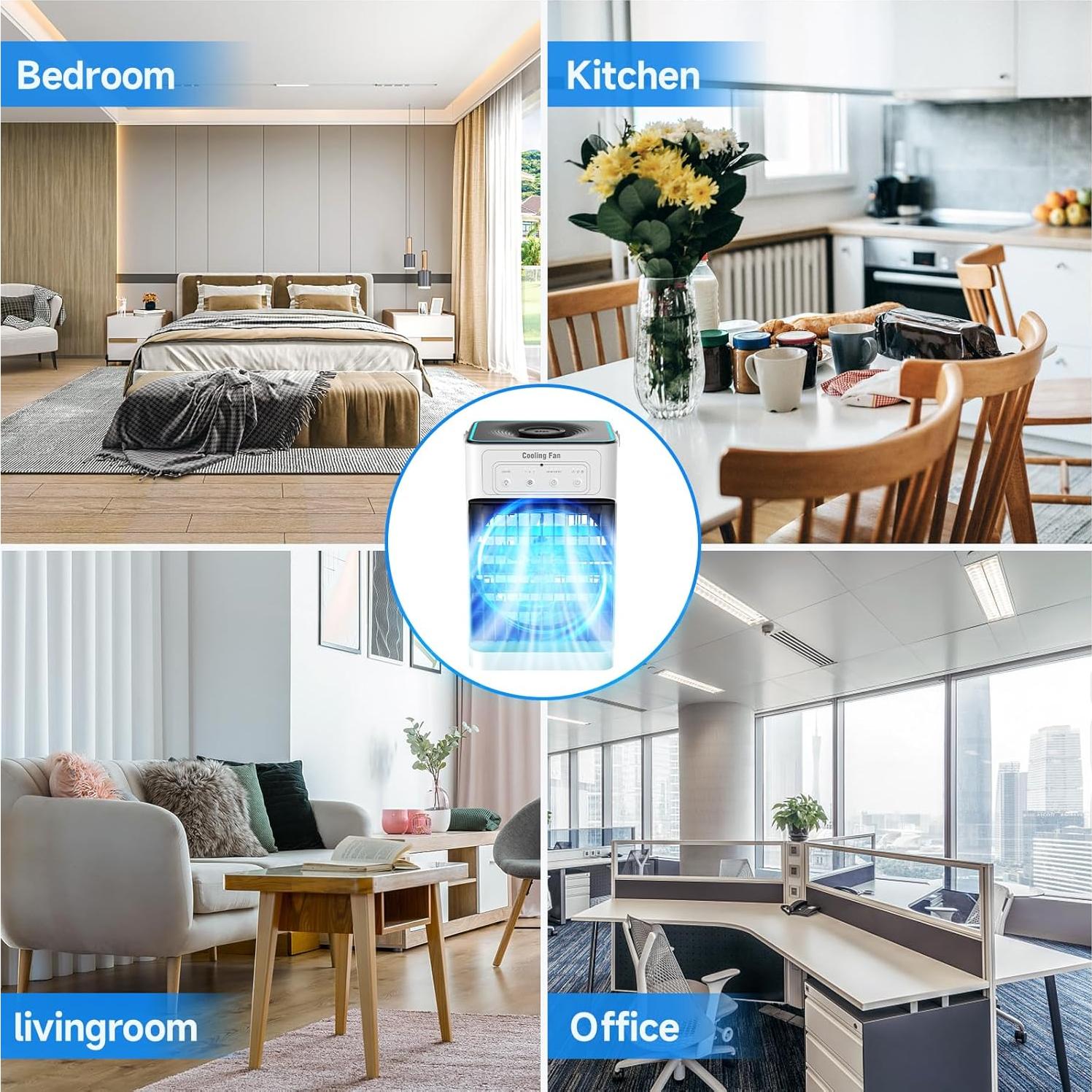 Acondicionador de Aire Portátil TIOKVIOP MX003 1100ml 3 Velocidades