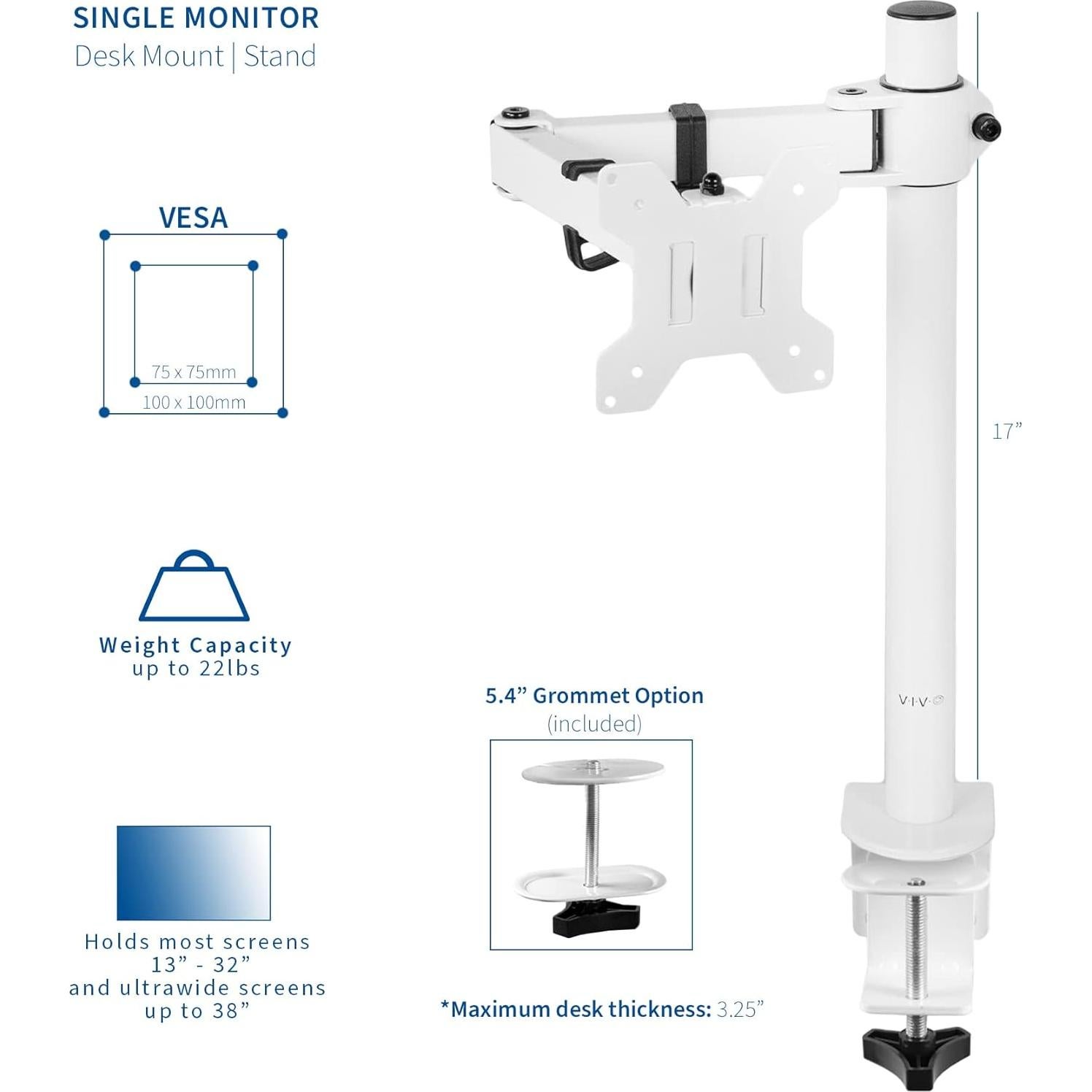 Soporte de Monitor VIVO STAND-V001W Ajustable hasta 38"