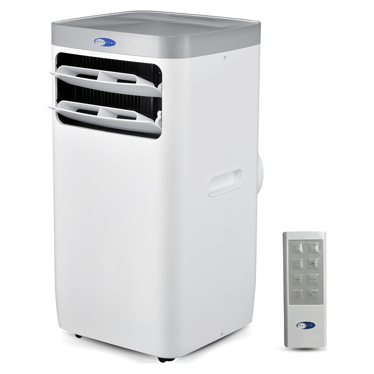 Whynter ARC-115WG 11,000 BTU (6,800 BTU SACC) Compact Portable Air Conditioner, Dehumidifier, and Fan with Remote Control, up to 400 sq ft in White/Grey