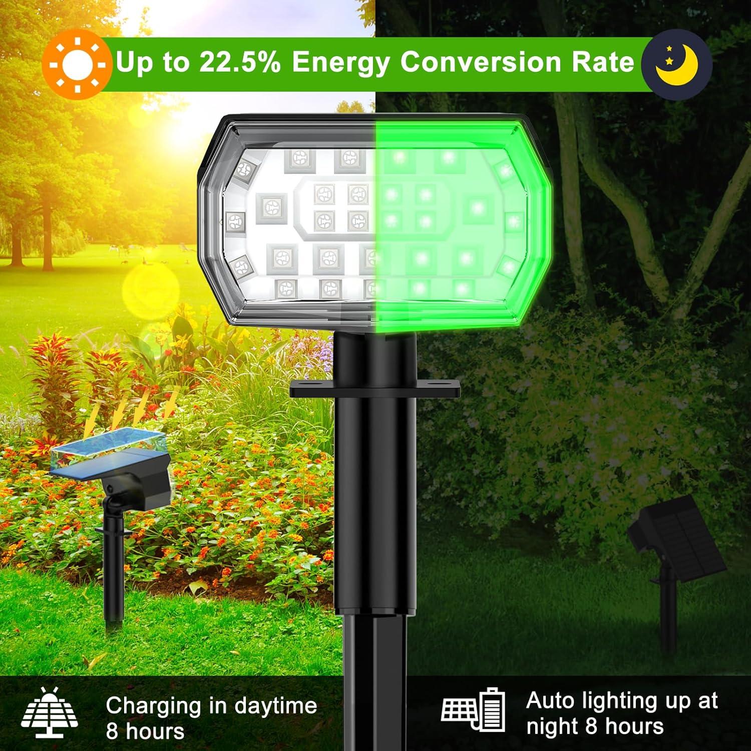 Focos Solares LANSOW RGB 8 Paquete 30 LEDs Impermeables