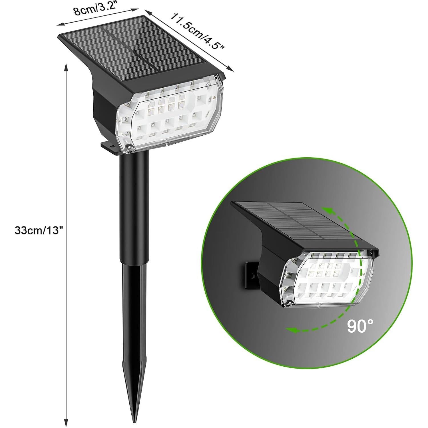 Focos Solares LANSOW RGB 8 Paquete 30 LEDs Impermeables