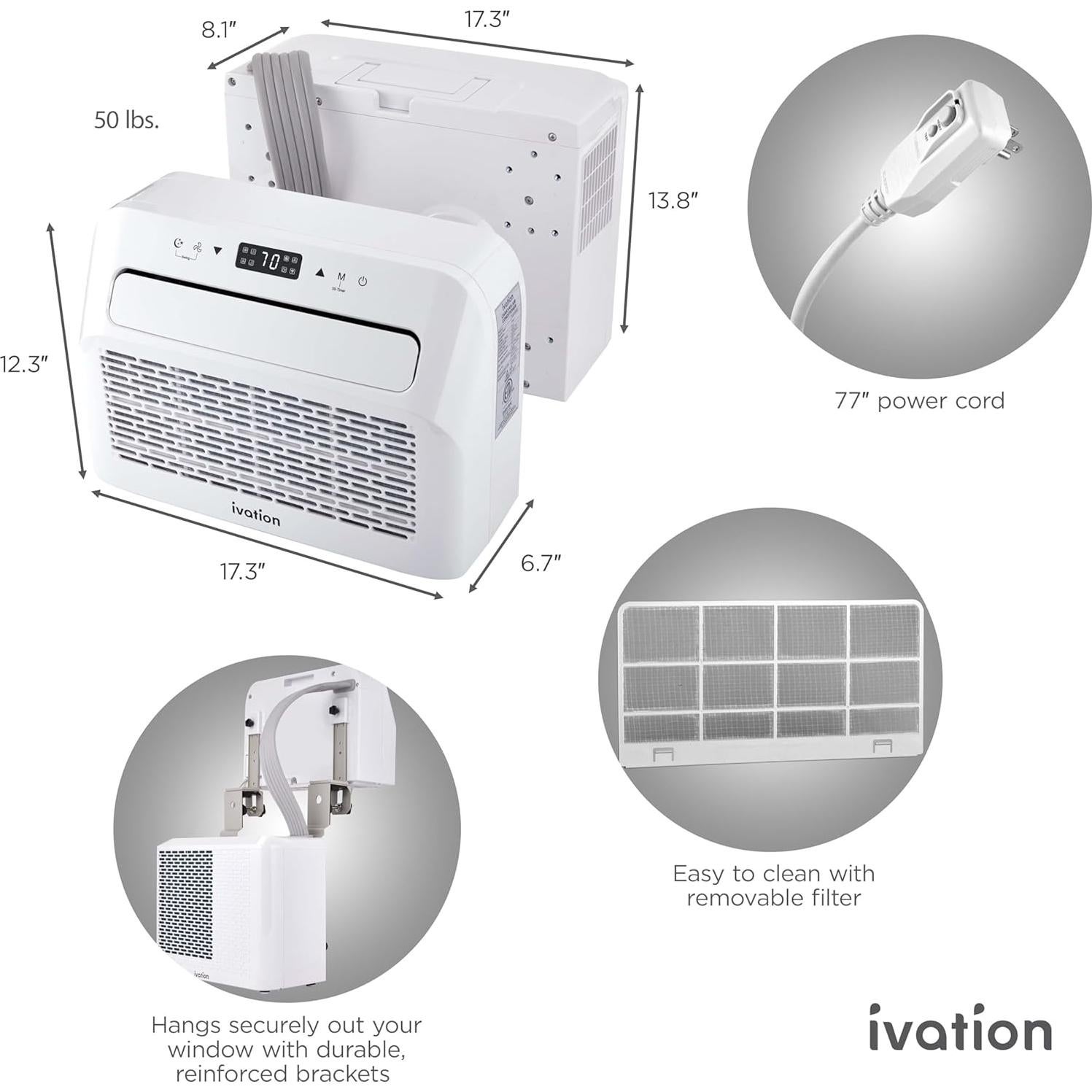Aire Acondicionado Portátil Ivation 6500 BTU para Campers