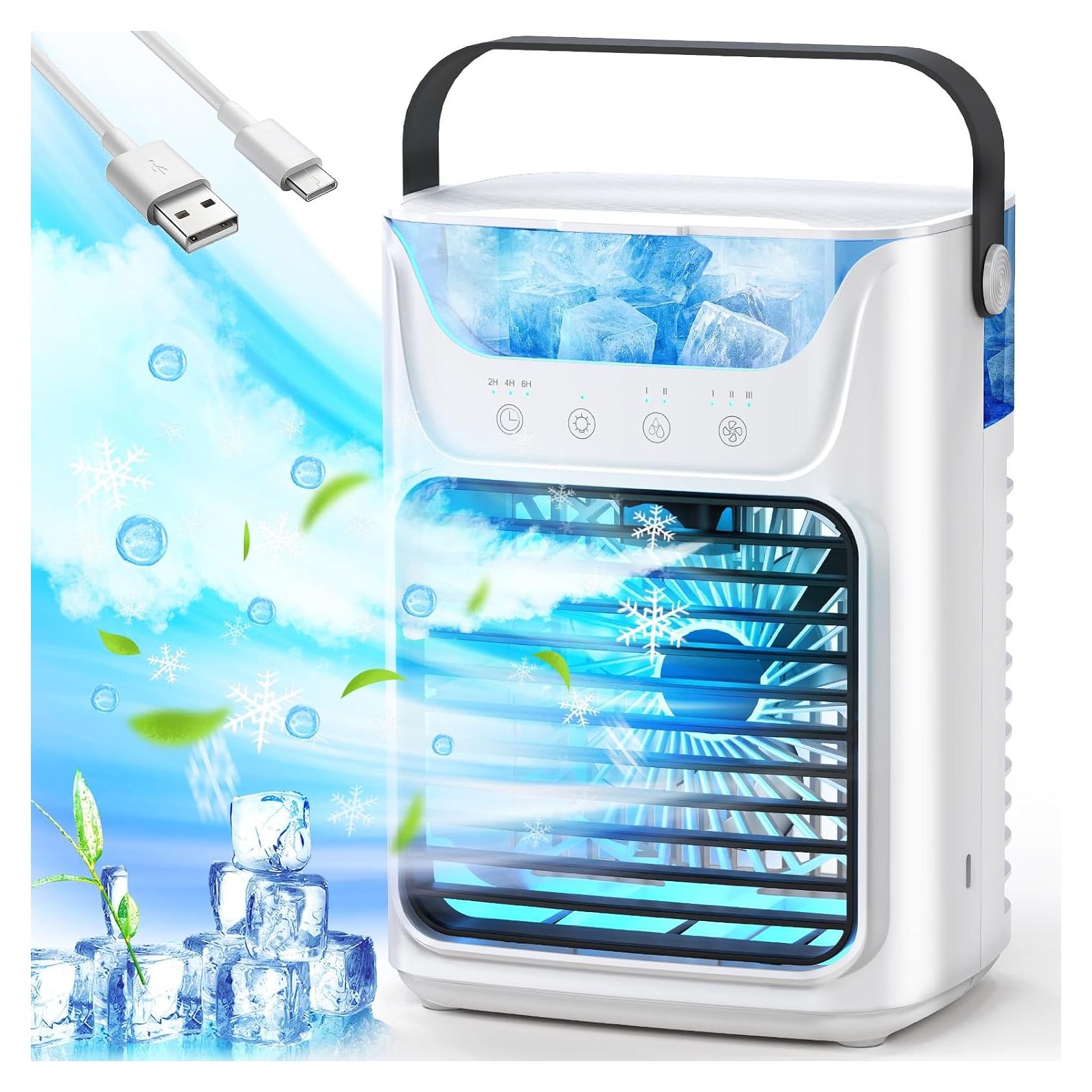 Aire Acondicionado Portátil Asingleer F16 10W 650ml 3 Velocidades