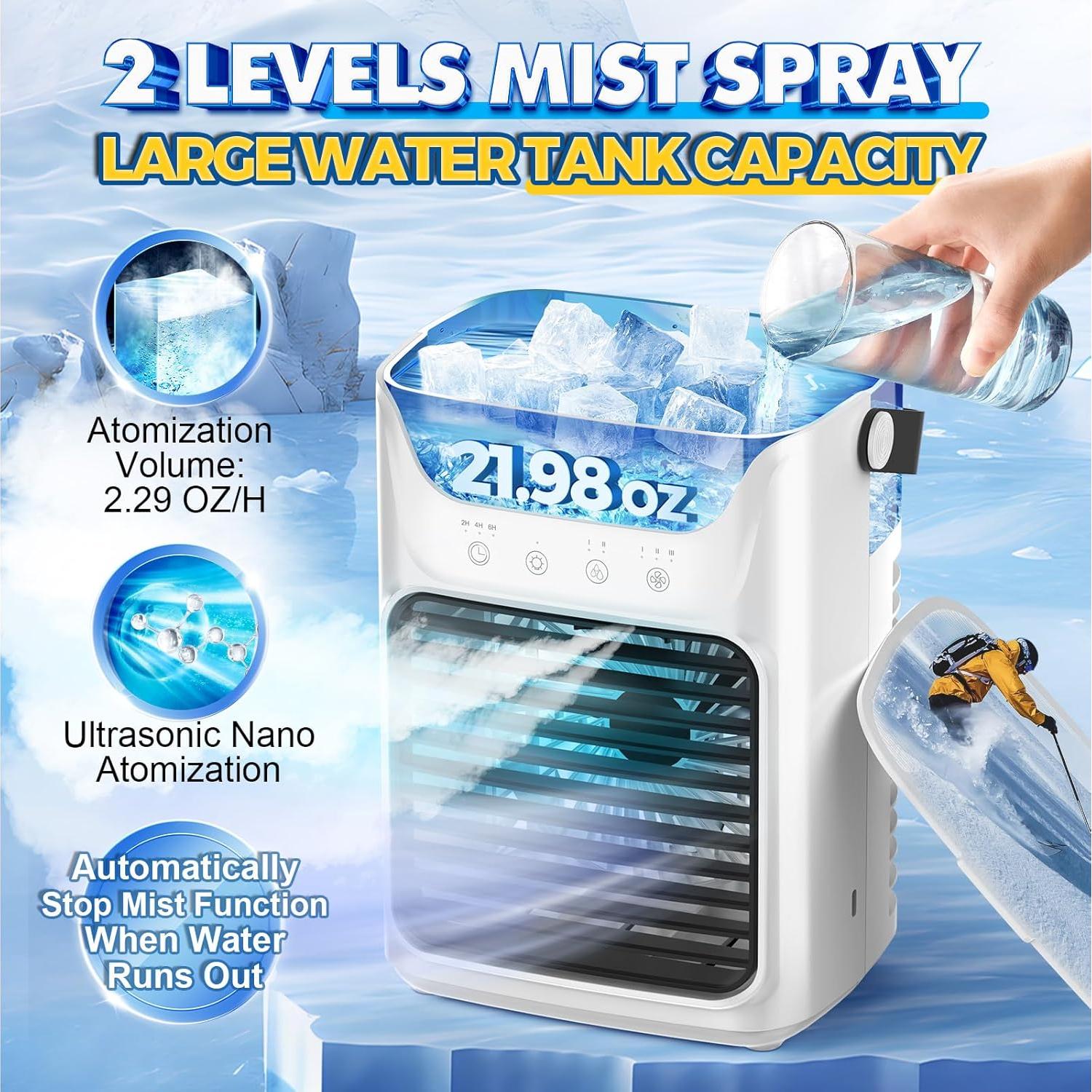 Aire Acondicionado Portátil Asingleer F16 10W 650ml 3 Velocidades