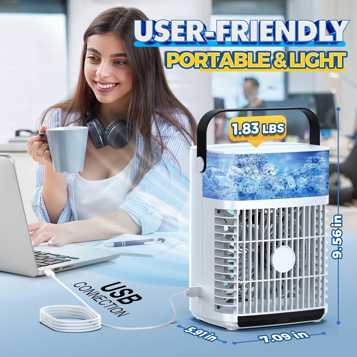 Aire Acondicionado Portátil Asingleer F16 10W 650ml 3 Velocidades