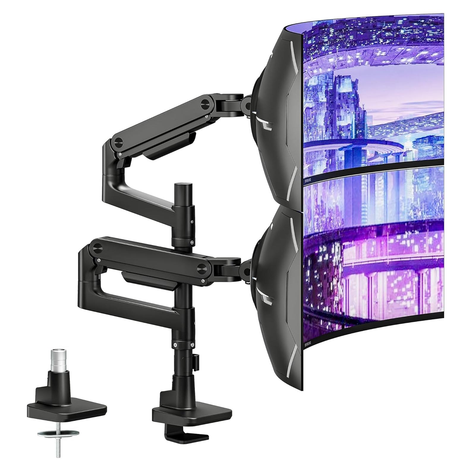 Soporte Doble para Monitor ARES WING 17-49" Negro