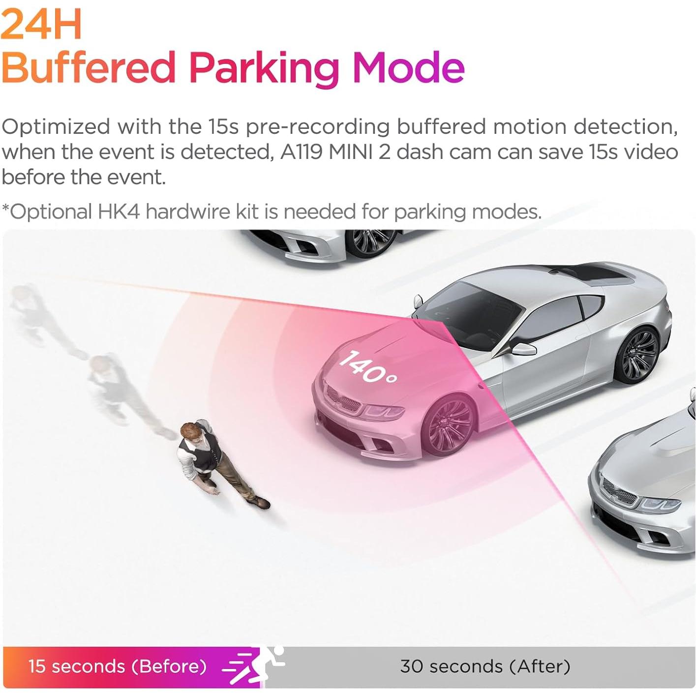 Cámara Dash VIOFO A119 Mini 2 2K 60fps GPS Wi-Fi 5GHz