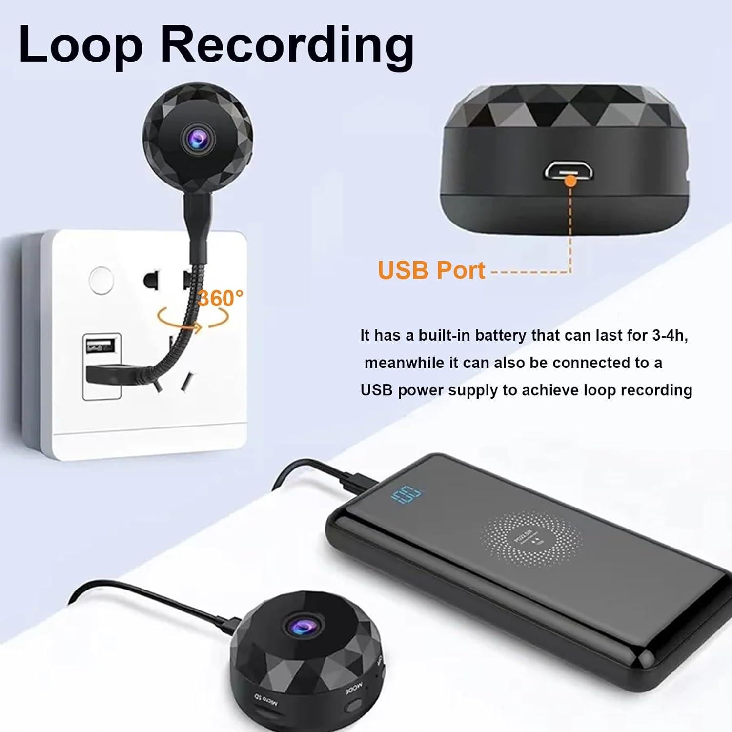 Cámara de Seguridad Inalámbrica Mini WiFi 2K ZMDCAM