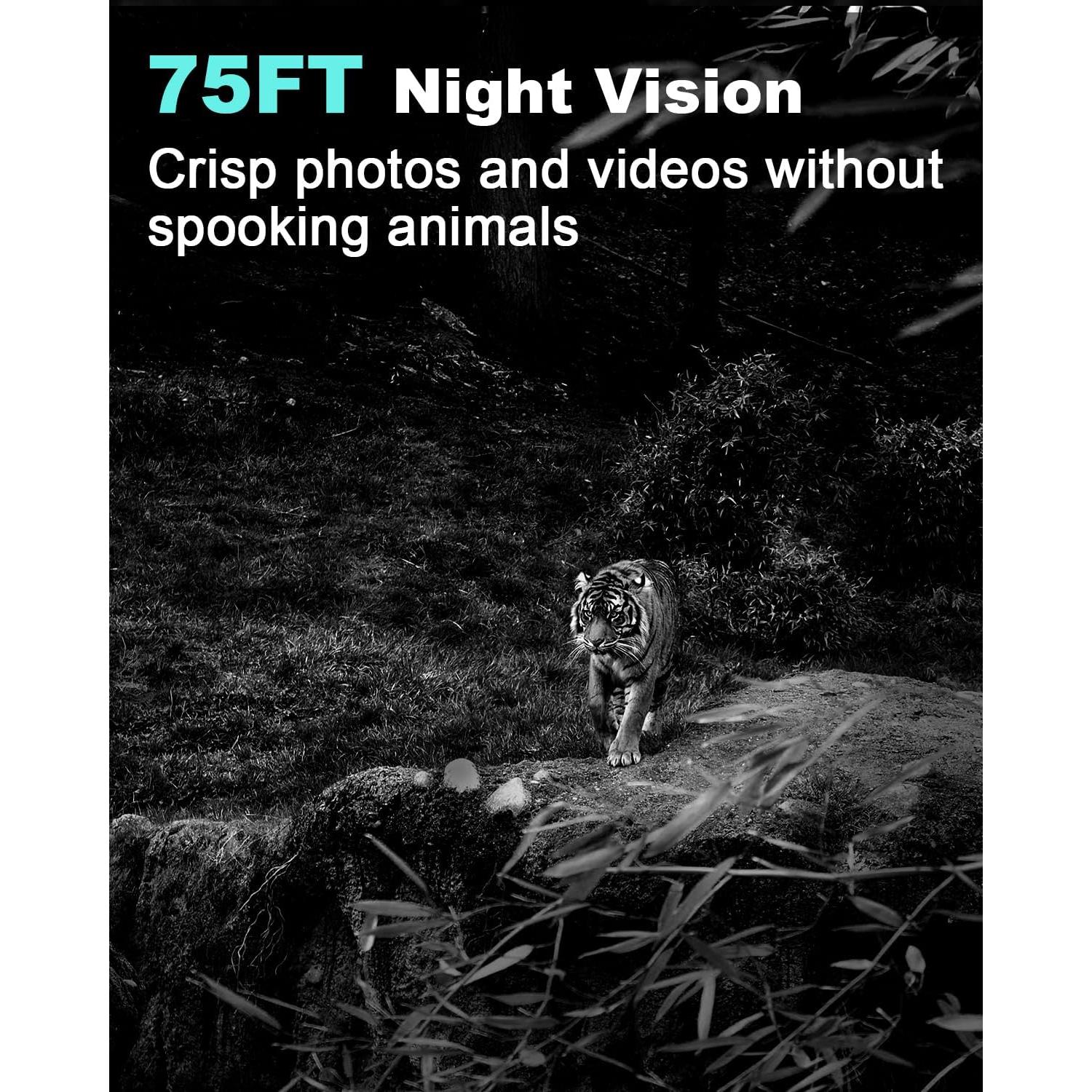 Cámara de sendero KJK 36MP 2.7K visión nocturna IP66