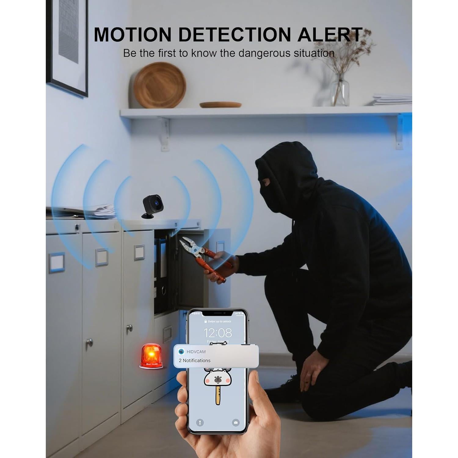 Cámara Mini HD 1080P WiFi A12 con Visión Nocturna