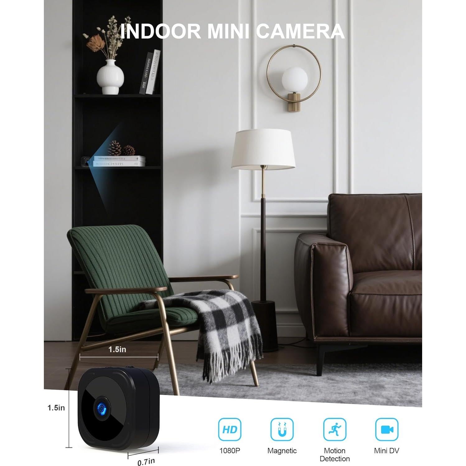 Cámara Mini HD 1080P WiFi A12 con Visión Nocturna