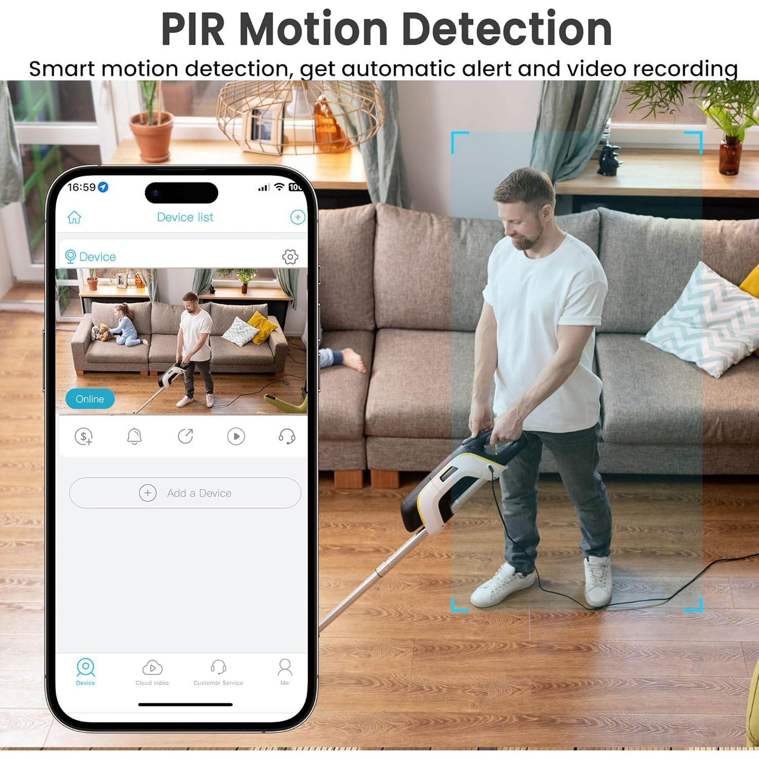 Cámara Espía WiFi 4K Vebiliki con Visión Nocturna