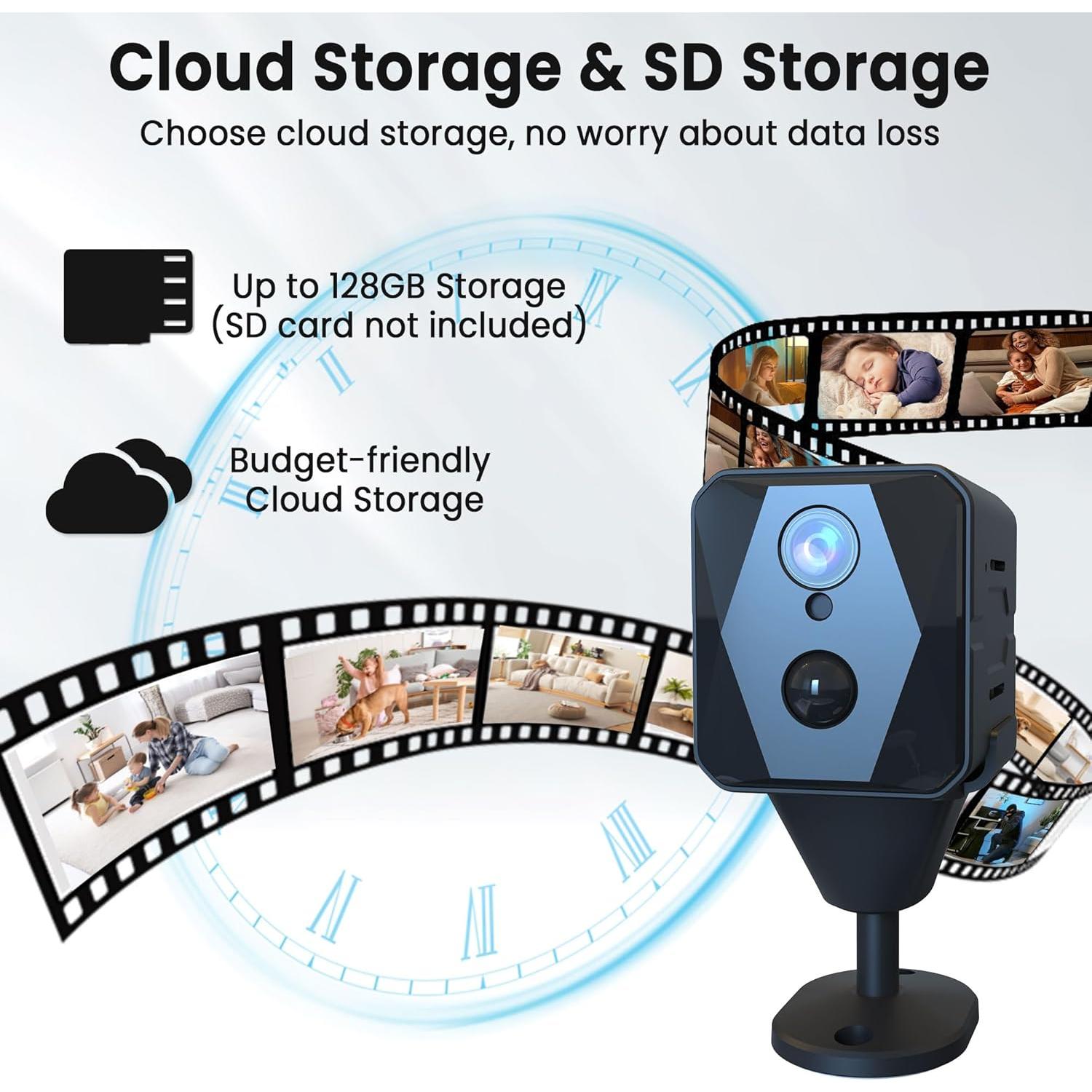 Cámara Espía WiFi 4K Vebiliki con Visión Nocturna