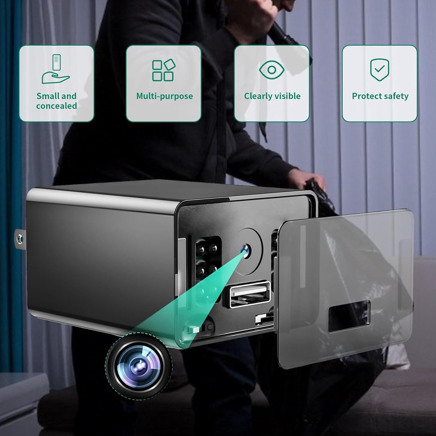 Cámara Mini de Seguridad TAOZHI 1080P con Visión Nocturna