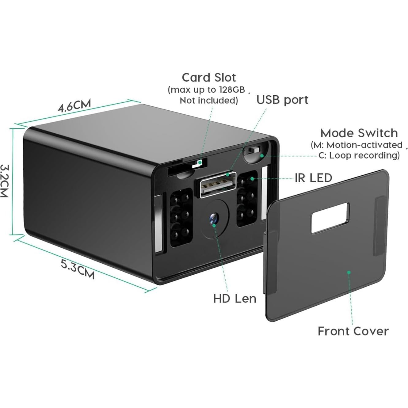 Cámara Mini de Seguridad TAOZHI 1080P con Visión Nocturna
