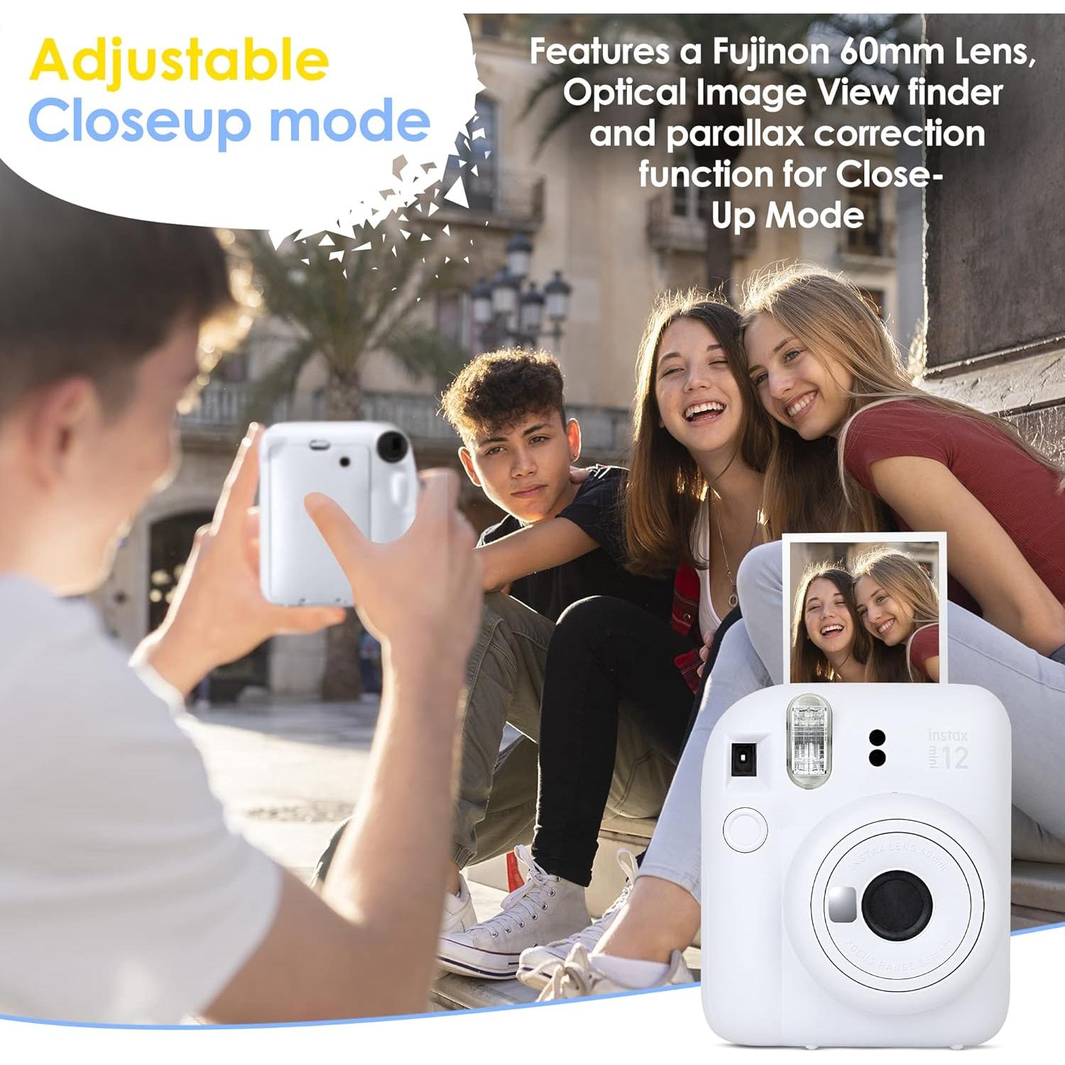 Cámara Fujifilm Instax Mini 12 + Película 60 Hojas + Accesorios