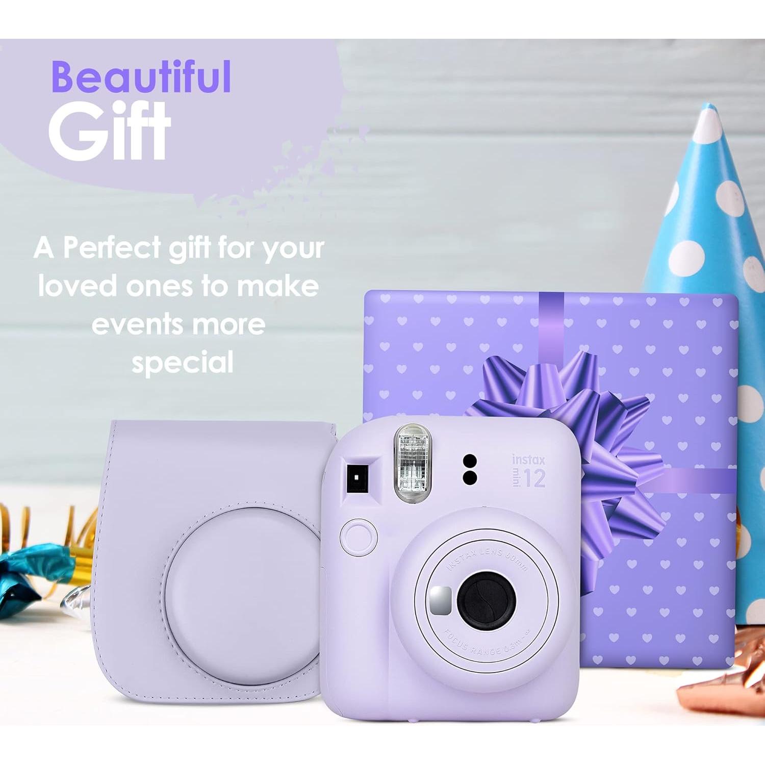 Cámara Fujifilm Instax Mini 12 + Película 60 Hojas + Accesorios