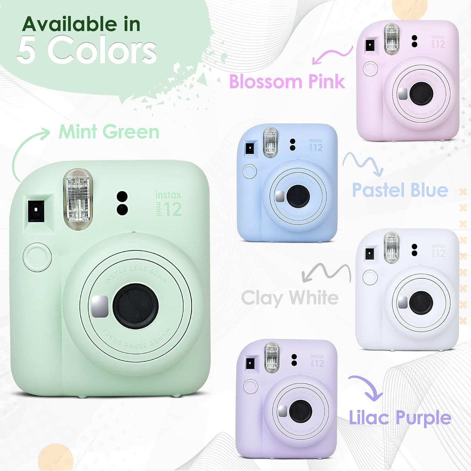 Cámara Fujifilm Instax Mini 12 + Película 60 Hojas + Accesorios