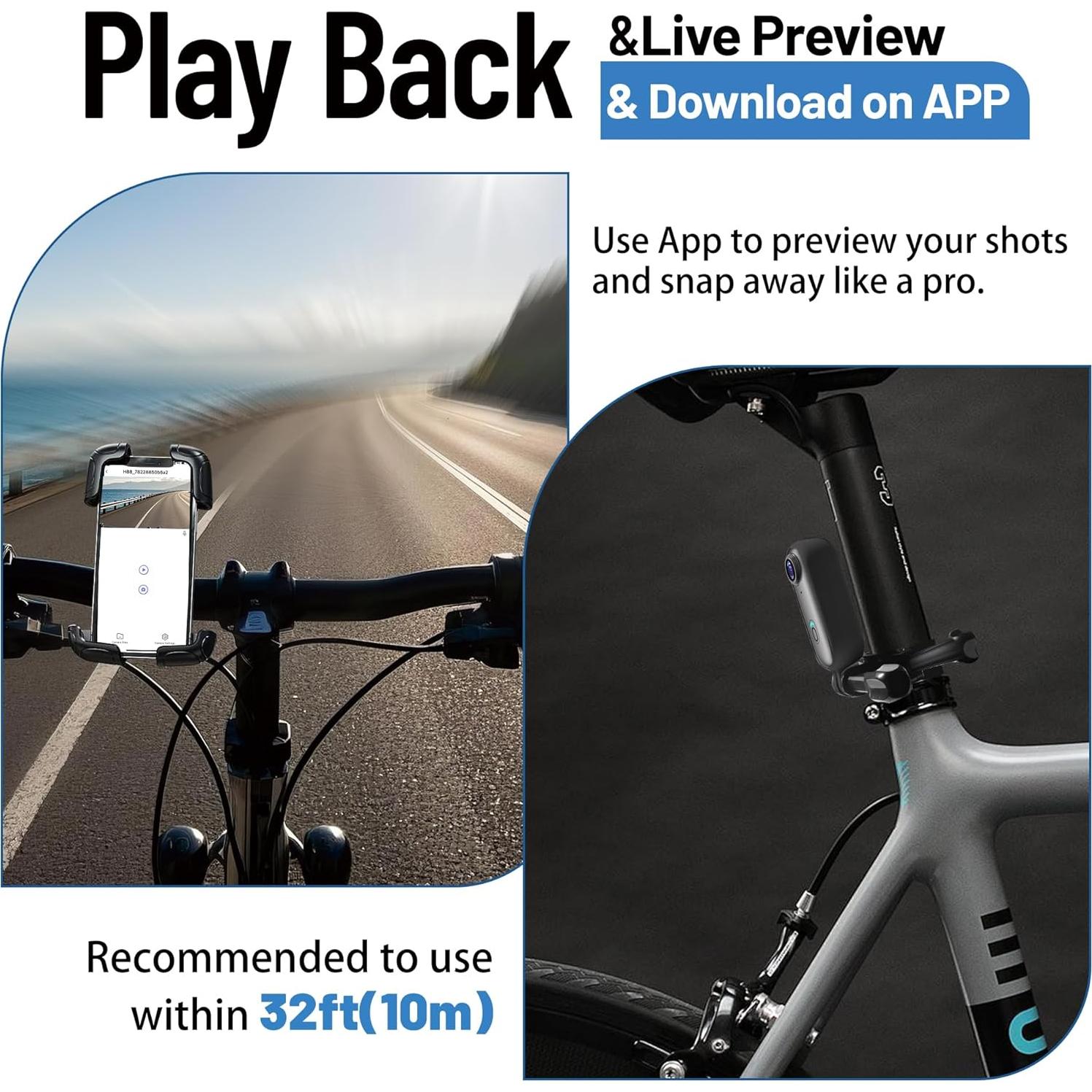 Cámara de acción 4K Intepoll BS-BC-GH88 128GB impermeable