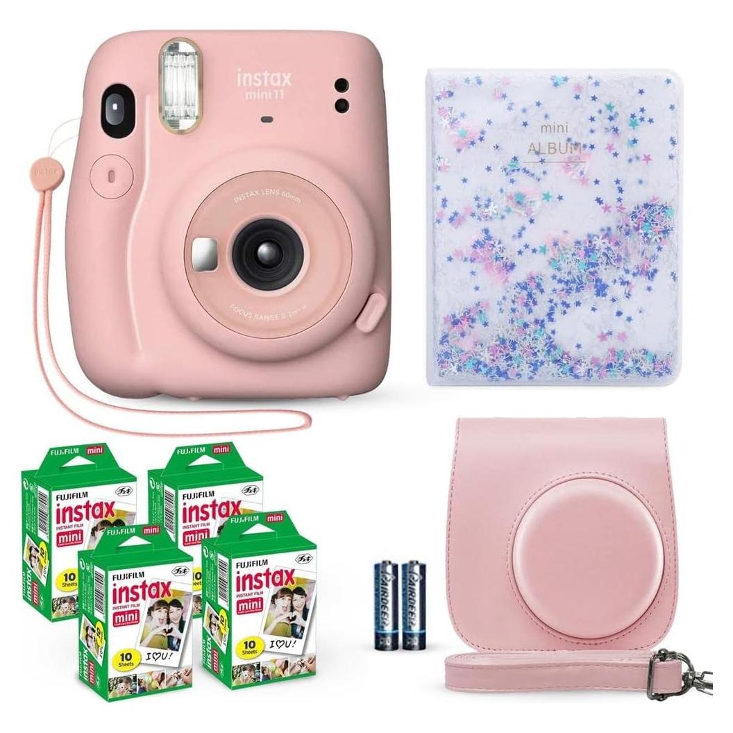 Cámara Instantánea Fujifilm Instax Mini 11 Rosa + 40 Películas