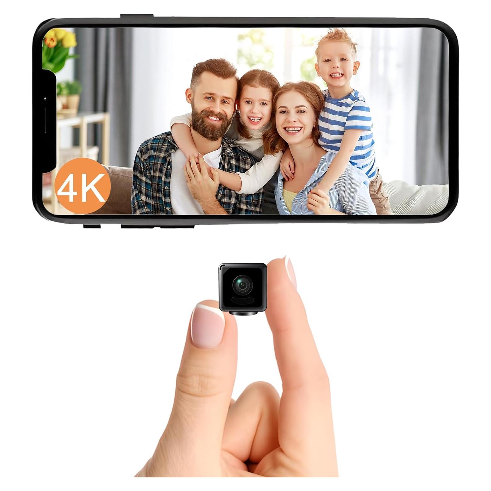 Cámara Mini Inalámbrica WiFi 4K Terura con Visión Nocturna