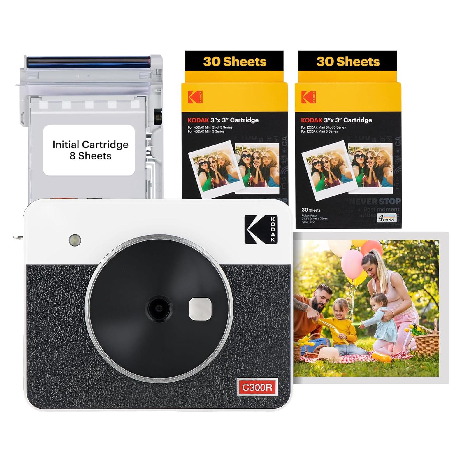 Cámara Digital Instantánea KODAK Mini Shot 3 Retro + 68 Hojas