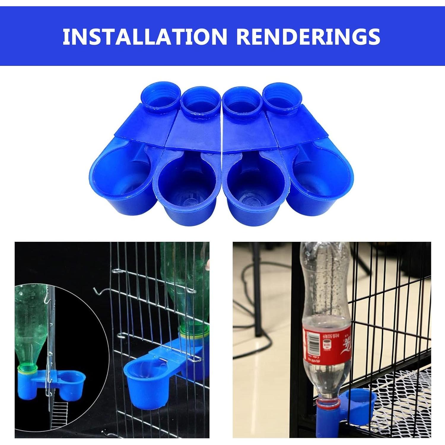 15 Tazas Automáticas para Aves Rongyang Azul 10.92 cm