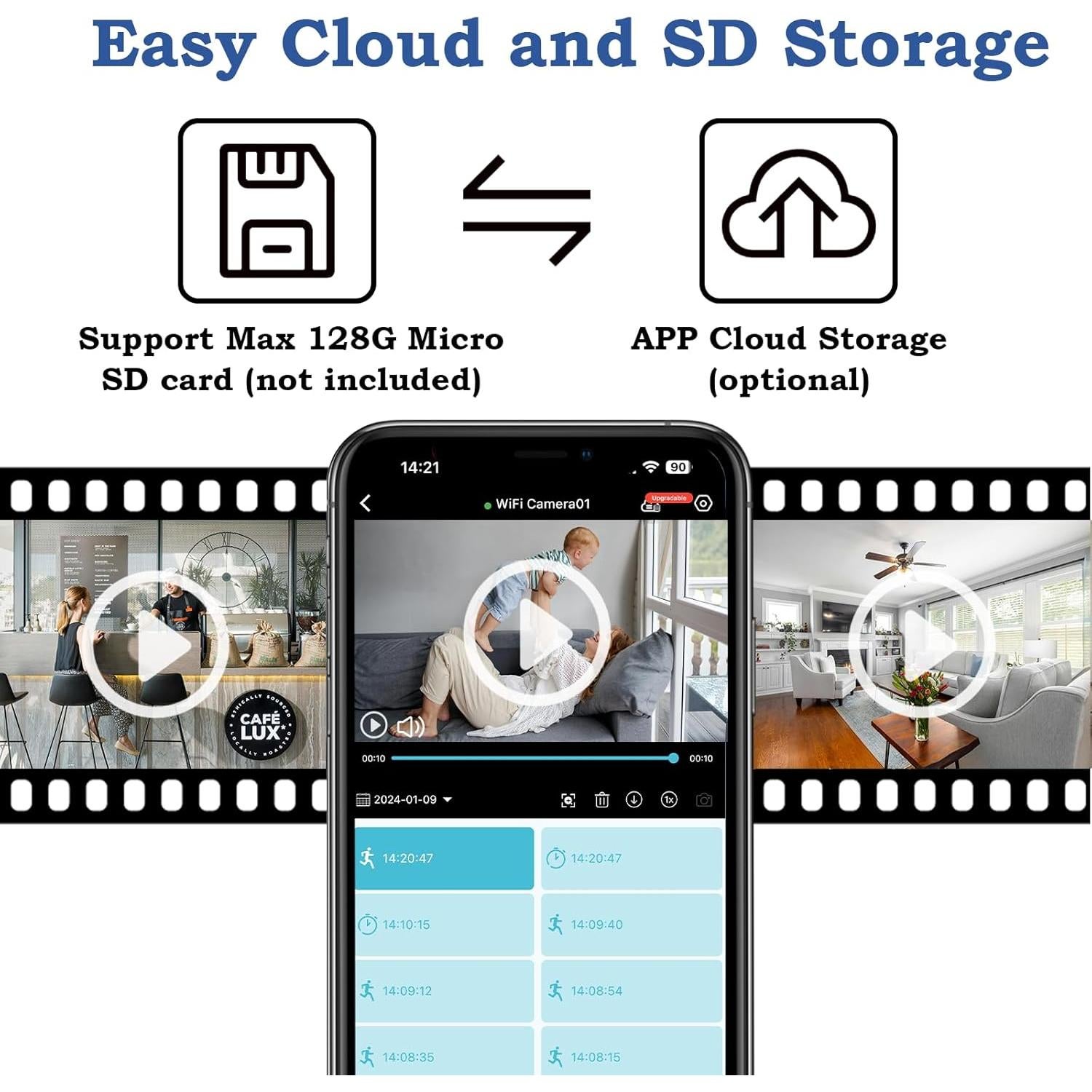 Cámara Espía WiFi Inalámbrica 1080P LAIFUCAM Seguridad