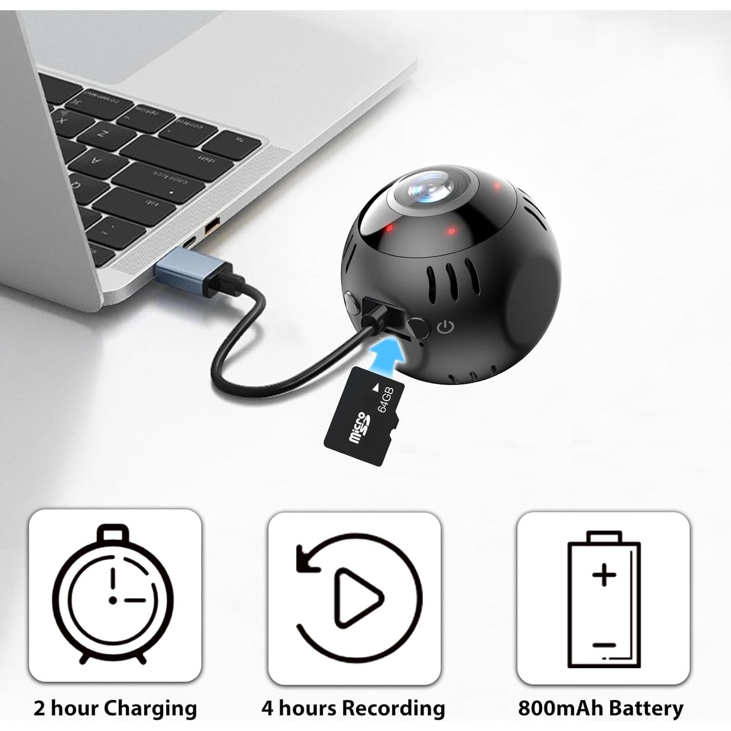 Cámara Espía WiFi Inalámbrica 1080P LAIFUCAM Seguridad