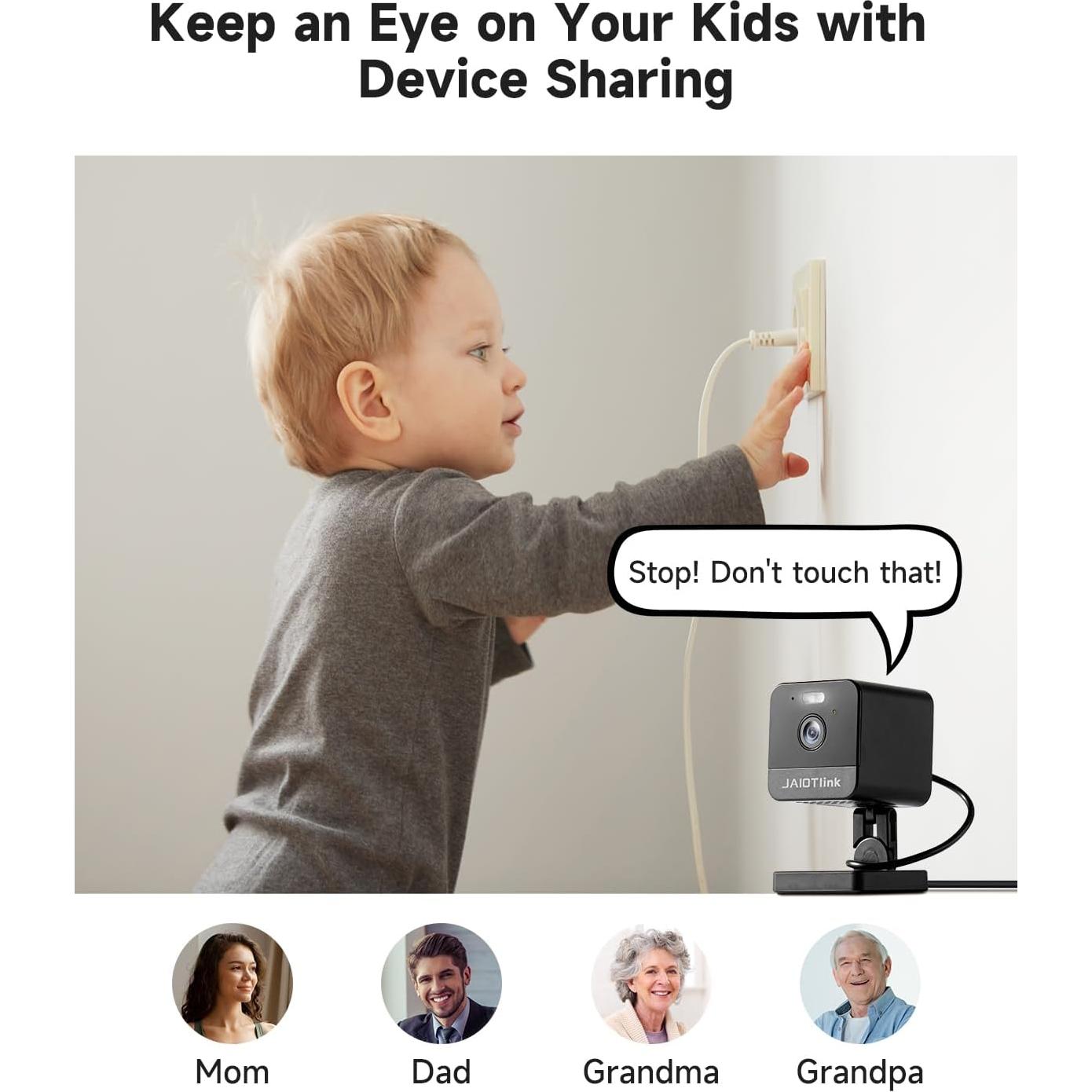 Cámara de Seguridad Interior 1080P JAIOTlink WiFi Negro