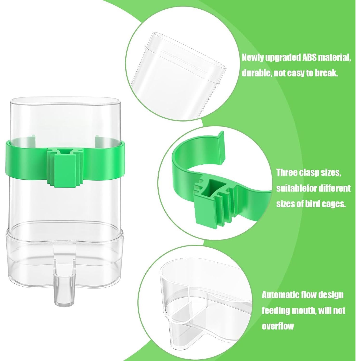 Dispensador de Agua para Aves CLPOAWC 2 Pcs Automático 7.37x3.30cm