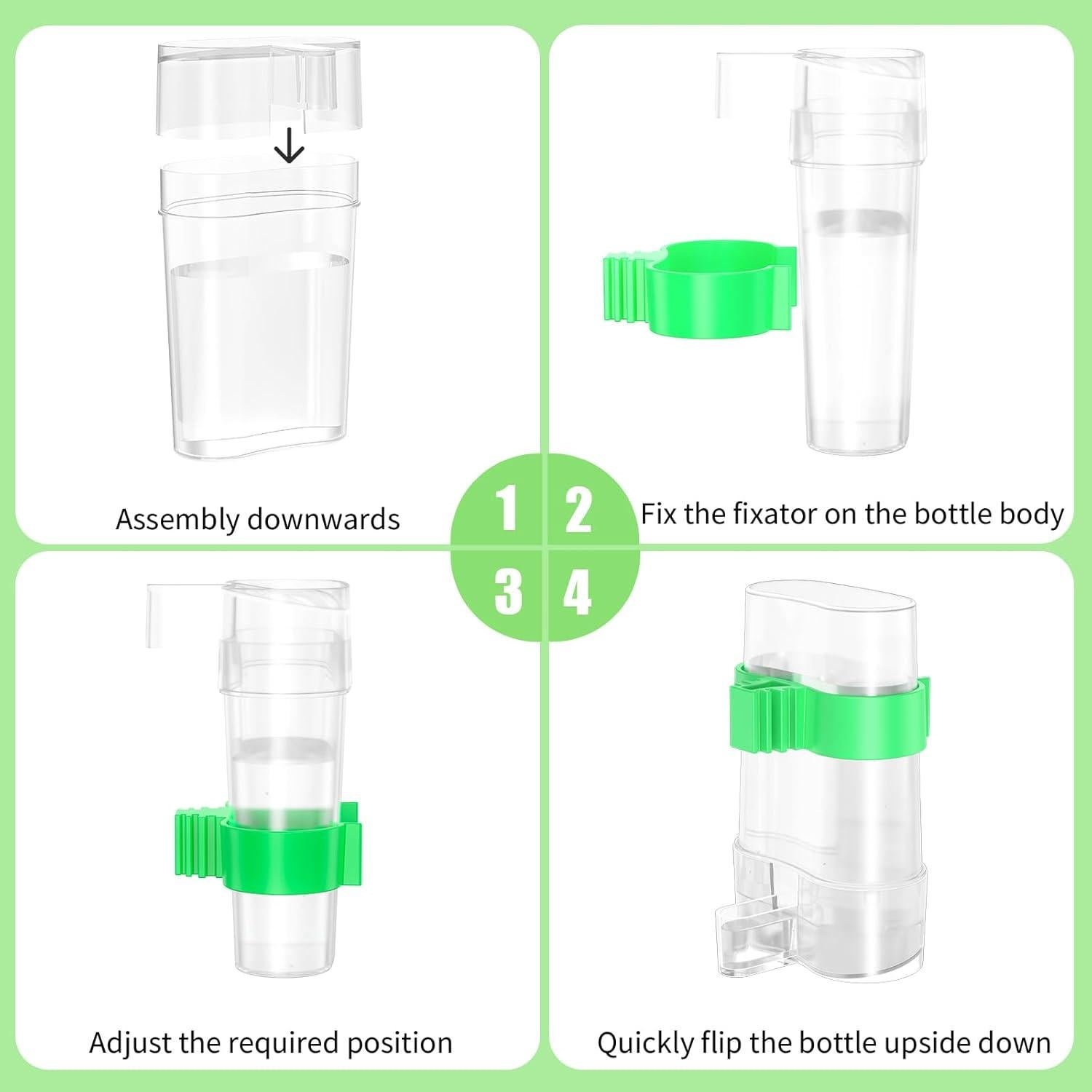 Dispensador de Agua para Aves CLPOAWC 2 Pcs Automático 7.37x3.30cm