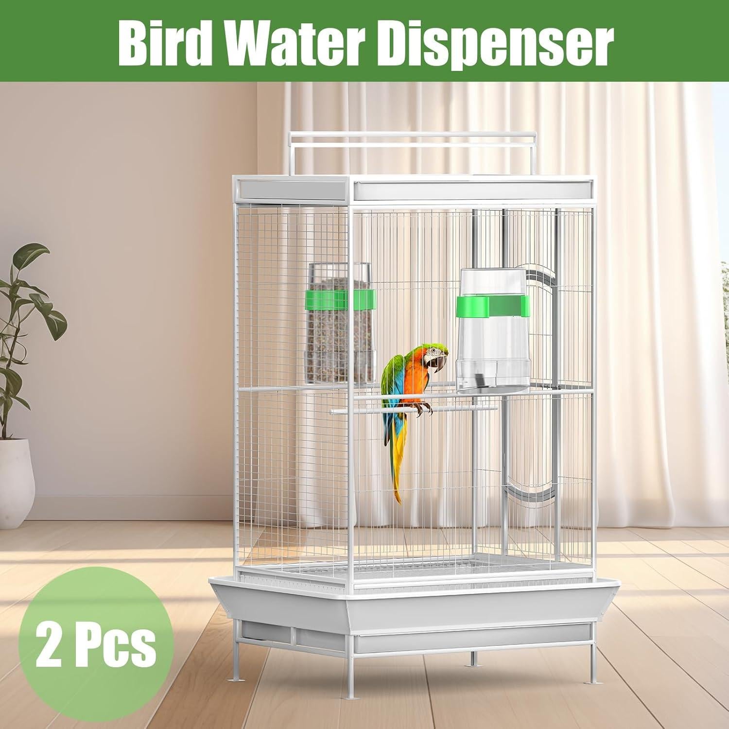 Dispensador de Agua para Aves CLPOAWC 2 Pcs Automático 7.37x3.30cm