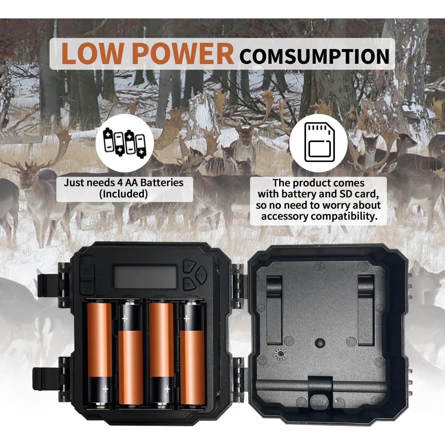 Cámara de Sendero WOSODA 24MP HD con Visión Nocturna