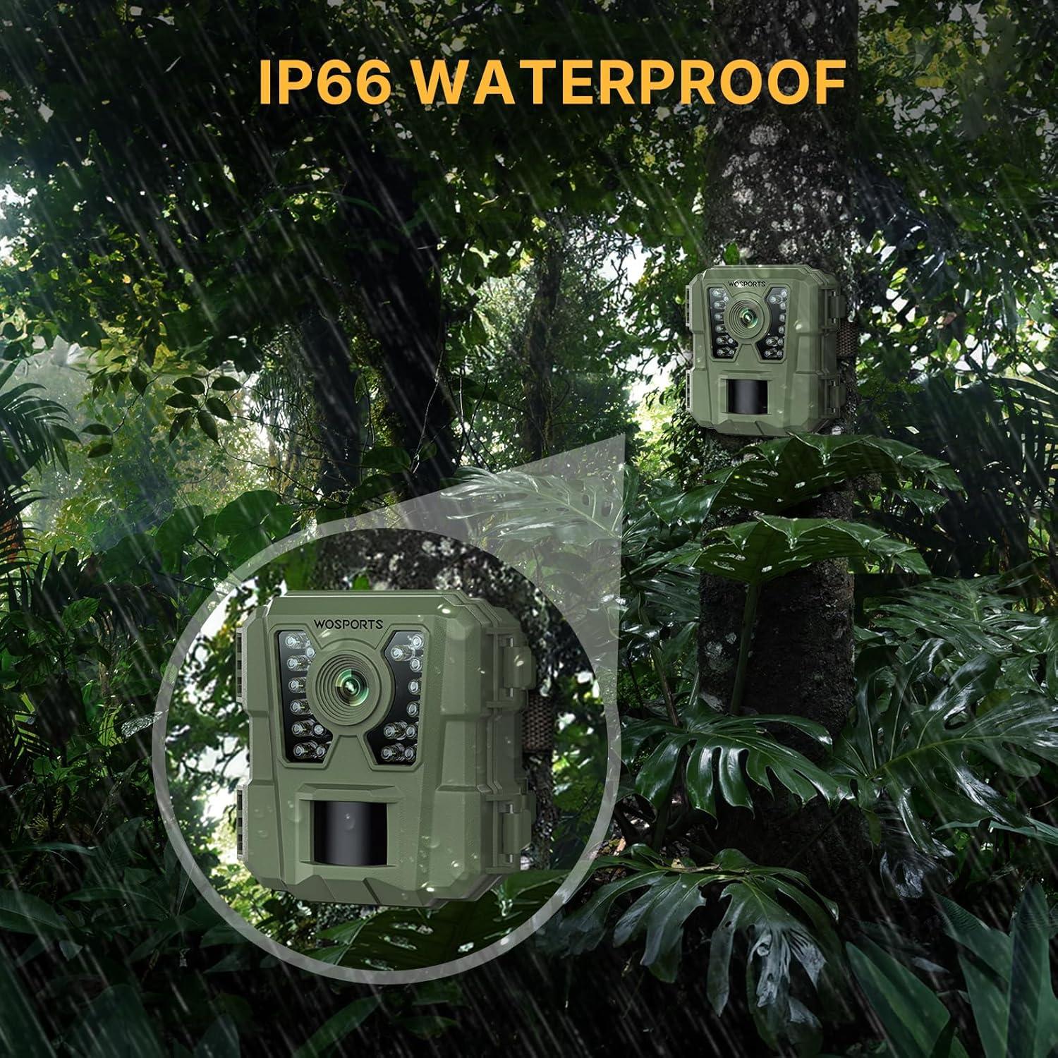 Cámara de sendero WOSPORTS 24MP 1080P visión nocturna