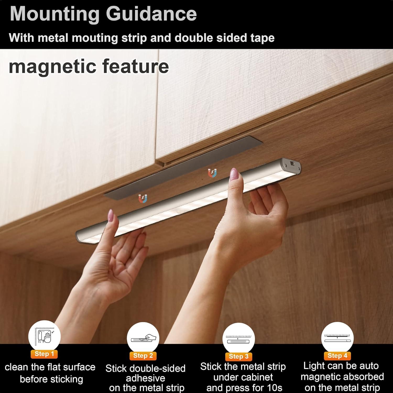 Luz Nocturna LED MOSTON 78 LEDs Sensor Movimiento 2500mAh