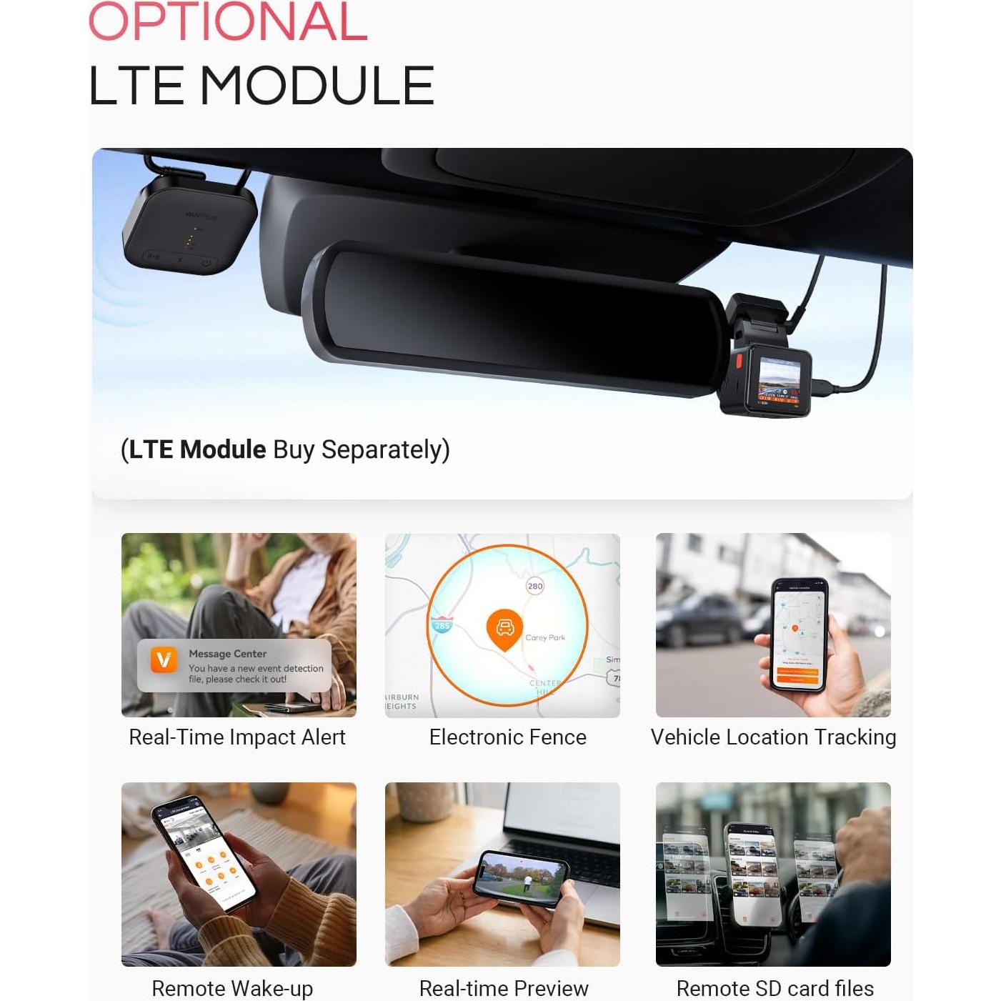 Cámara de Tablero Vantrue E1 Pro 4K con GPS y WiFi 5G